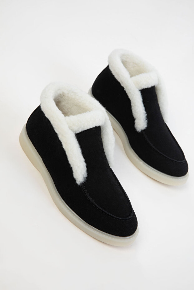 Siyah Süet Kadın Bot&Bootie 20890 - 2