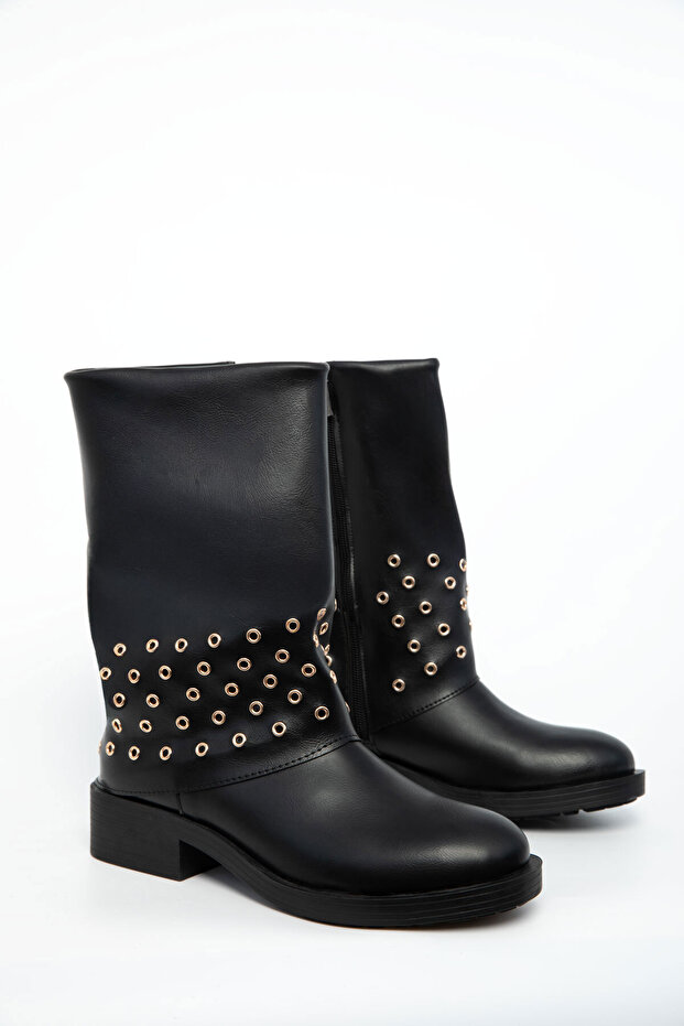 Siyah Kadın Bot & Bootie 21002 - 5