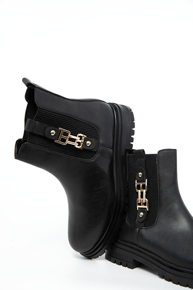 Siyah Kadın Bot & Bootie 21009 - 3