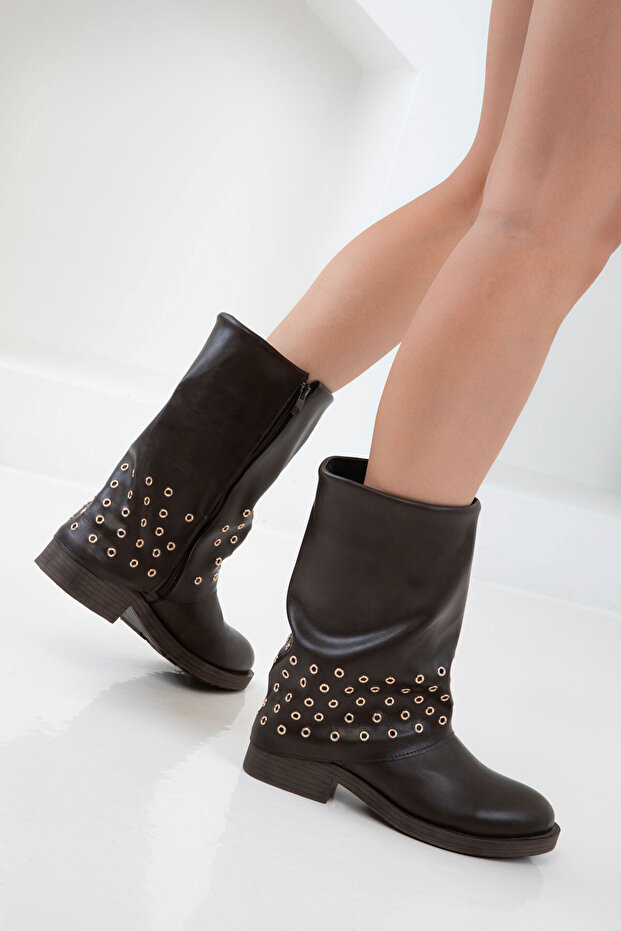 Kahve Kadın Bot & Bootie 21002 - 3