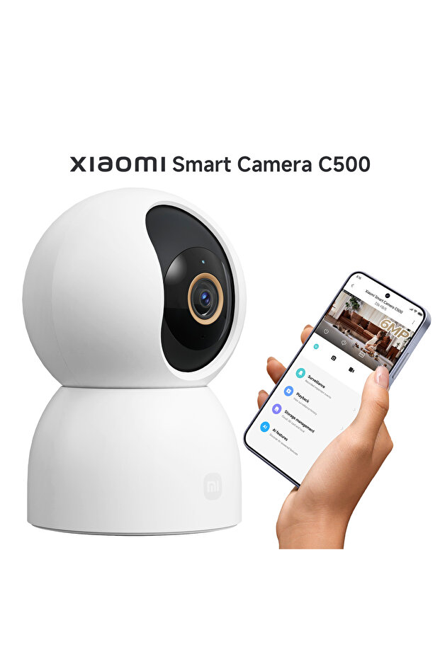 Smart Camera C500 Akıllı Ev Kamerası - 6MP 3.5K İnsan ve Evcil Hayvan Algılama (Xiaomi TR Garantili) - 8