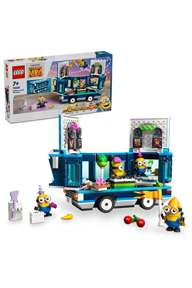 ® Despicable Me 4 Minions' Musical Party Bus 75581 - 7+ Creative Toy Building Set (379P)