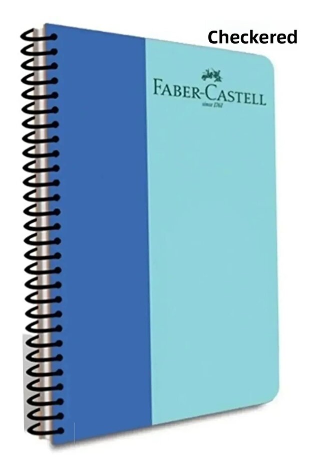 A4 120 Sheets Checkered Spiral Bicolor Plastic Cover Ring Binder Notebook