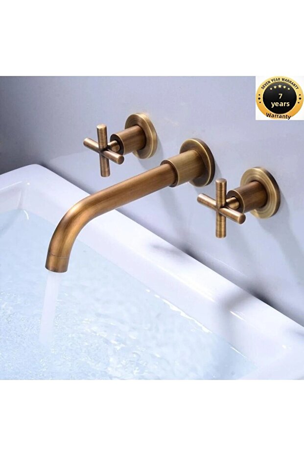 Bathroom Sink Faucet Concealed 3-Piece Set Antique New 7 Years Warranty Included Imported