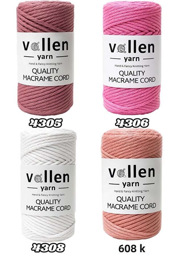 Tarnishable Macrame Twine, 3mm Single Twist, Macrame Knitting Twine, Tarnishable Cotton Macrame, White - 3