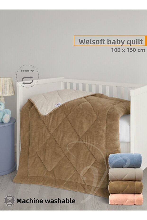 Luxury Welsoft Baby Quilt | 100X150 cm | Double-Sided Use | Lamb's Wool Softness
