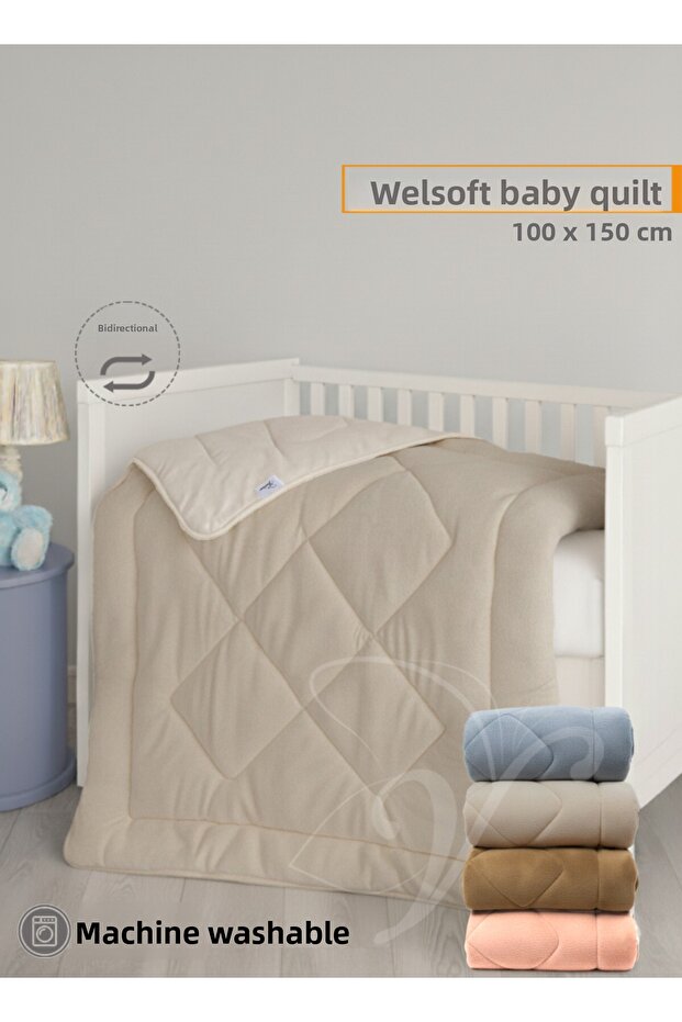 Luxury Welsoft Baby Quilt | 100X150 cm | Double-Sided Use | Lamb's Wool Softness