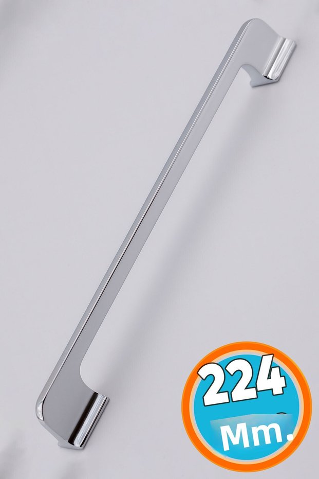 Furniture Kitchen Drawer Cupboard Cabinet Door Handle Knob Handles (224 mm - 22.4 cm) Chrome Metal