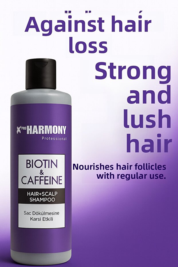 Shampoo with Biotin & Caffeine 350 Ml, Derm Detection - 1