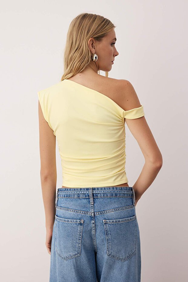 Sarı Örme Bluz TEDSS24BZ00031 - 4