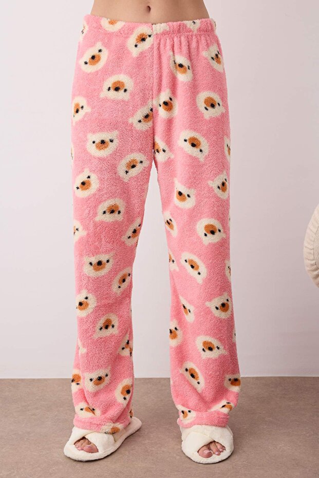 Pembe Ayıcıklı Wellsoft Kışlık Örme Pijama Takımı THMAW25PT00054 - 3