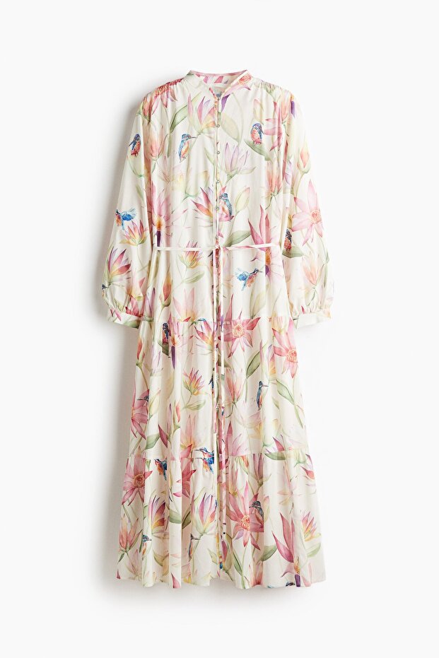 Katlı Maksi Elbise - 3