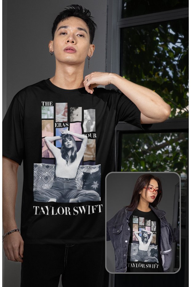 Taylor Swift Text T-Shirt, Unisex Oversize The Eras Tour Printed T-Shirt