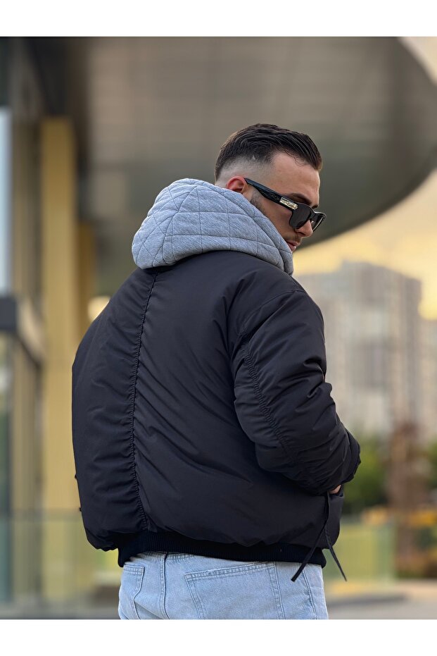 ERKEK MONT BOMBER KAPÜŞONLU - 6