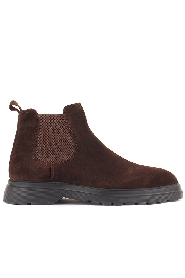 - Brown Suede Leather Men's Chelsea Boots 102-8012-H1085