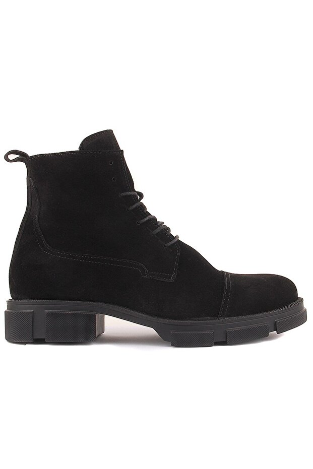 - Black Leather Zippered Men's Boots 102-208-10052