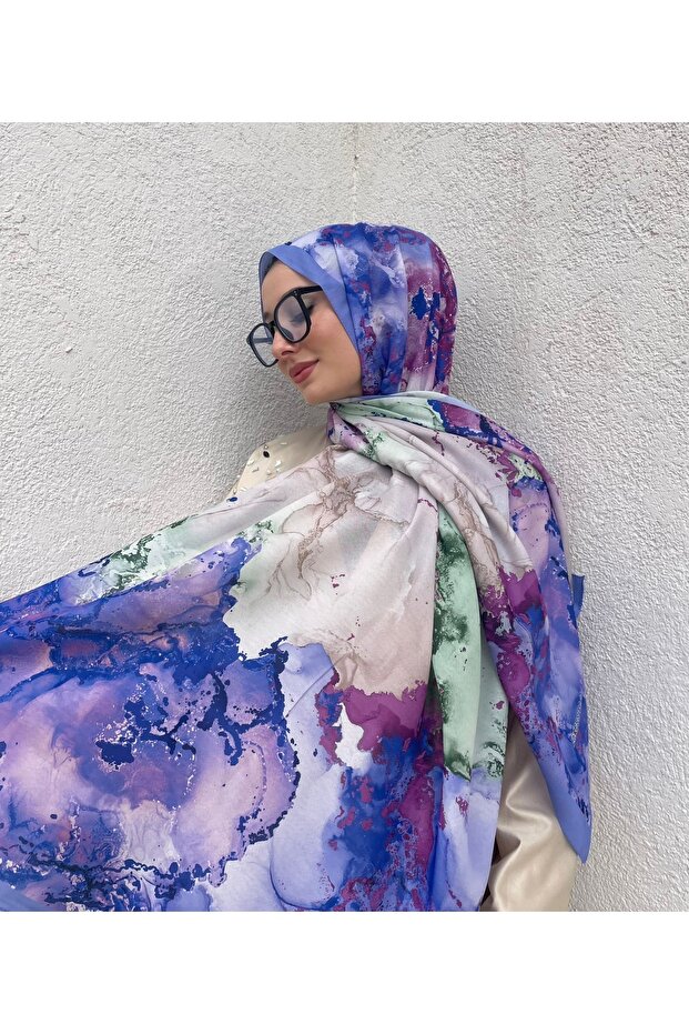 New Season Lotus Pattern Soft Cotton Comfortable and Elegant Shawl
