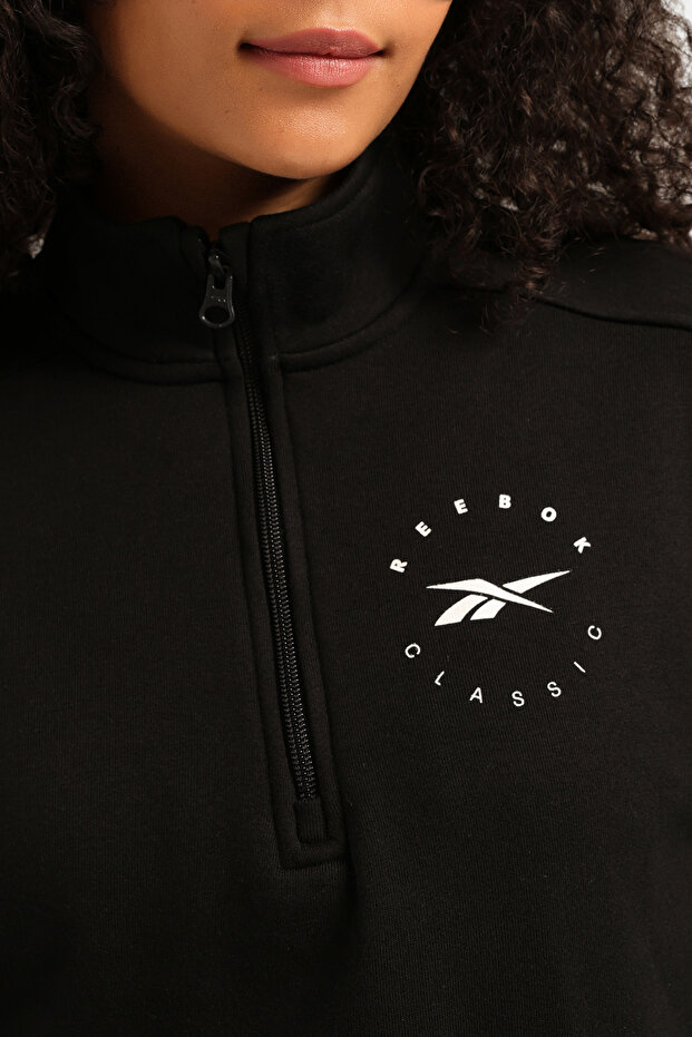 Q3 IDE FT MIDLAYER Siyah Kadın Sweatshirt - 7