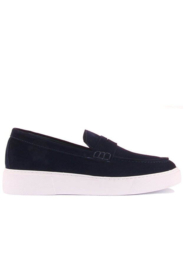 - Navy Blue Suede Leather Men's Casual Shoes 101-2302001065