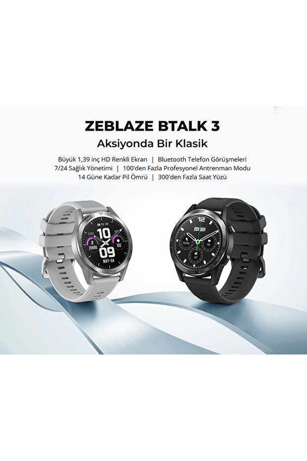 Btalk 3 Starlight Silver Akıllı Saat 1.39" Ips Ekran, Kalp Atış Hızı Ve Kan Oksijen Takibi - 4