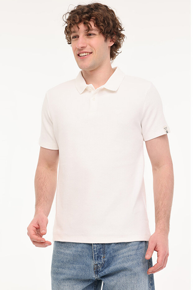 ML DEMRE 12TRV14 5FX Ekru Erkek Kısa Kol T-Shirt - 1