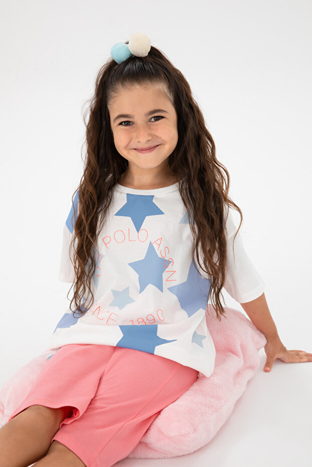 Girl's White Pajama Set 50315466 -Vr071