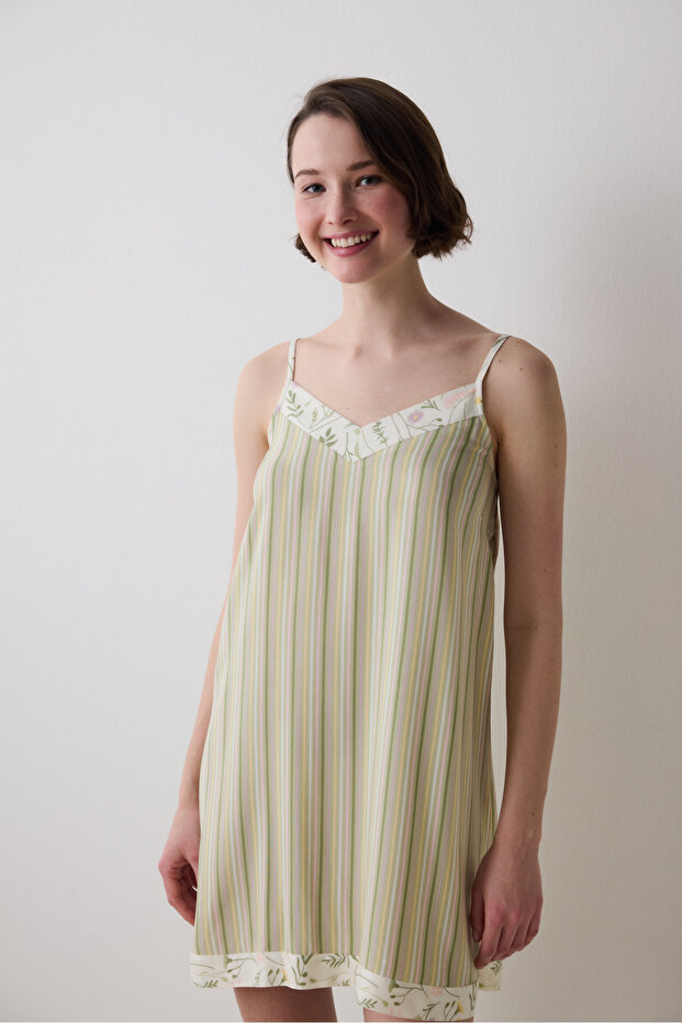 Πολύχρωμο νυχτικό Iris ριγέ - 2