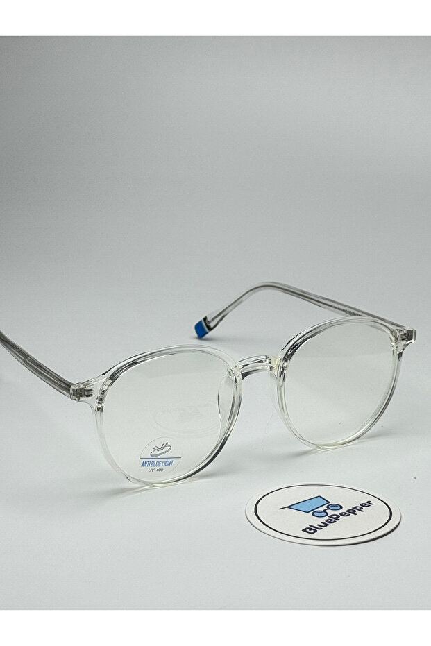 بلو بلوك موديل شفاف أزرق - نظارات كمبيوتر للحماية من الضوء - 3