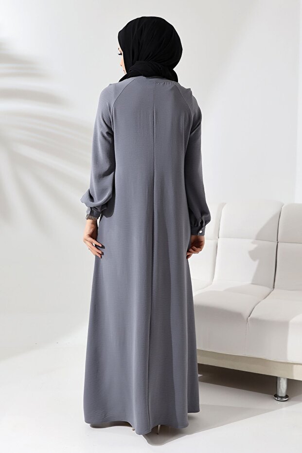 فستان مزين بمشابك - 8