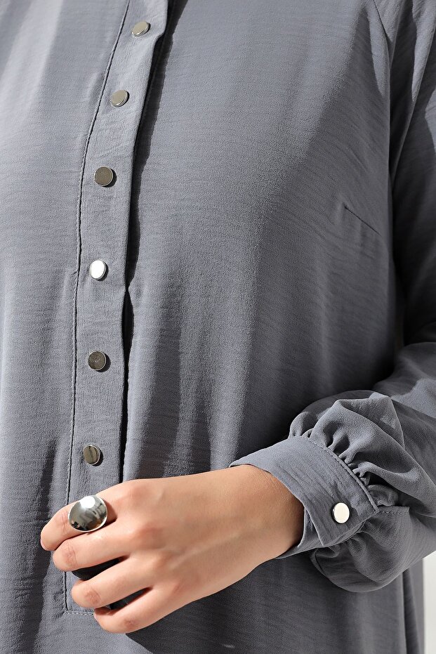 فستان مزين بمشابك - 6