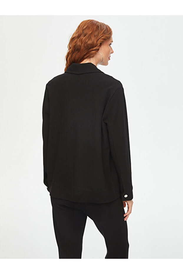 Relax Diagonal Dokulu Örme Ceket 69751 - 5