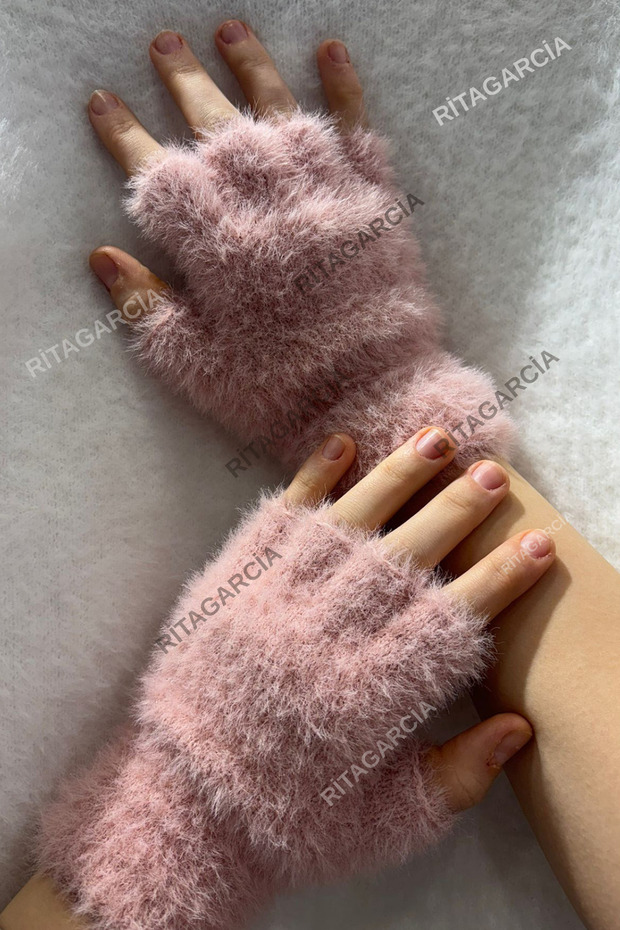 Peluş Kesik Parmak Eldiven - 7