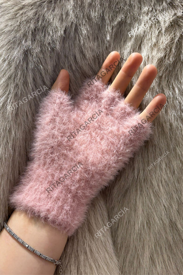 Peluş Kesik Parmak Eldiven - 6