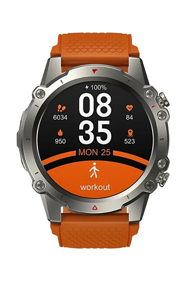 Vibe 7 Lite - Electric Orange Akıllı Saat - Spo2 (KAN OKSİJENİ) Izleme, Uyku Izleme,çoklu Spor Modu