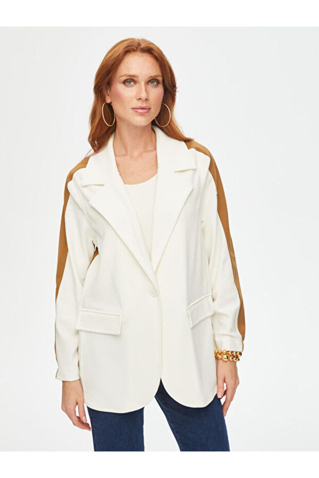 Relax Dokuma Garnili Örme Ceket 69753 - 4