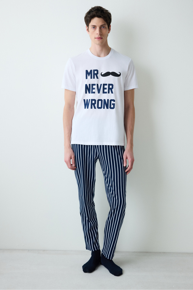 Never Wrong Pants Multicolor Pajama Set - 2