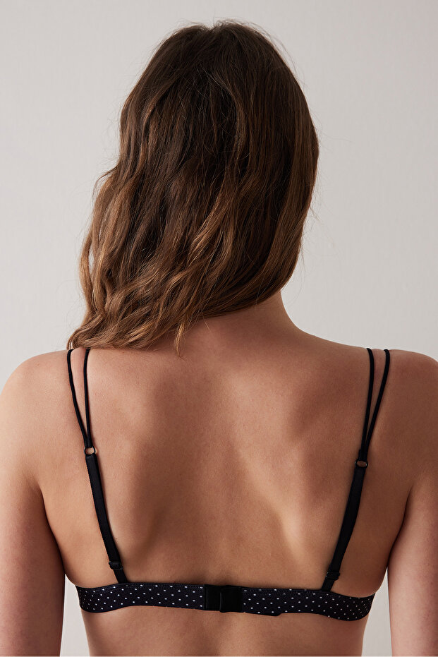 Dot Soft Triangle Siyah Sütyen - 5
