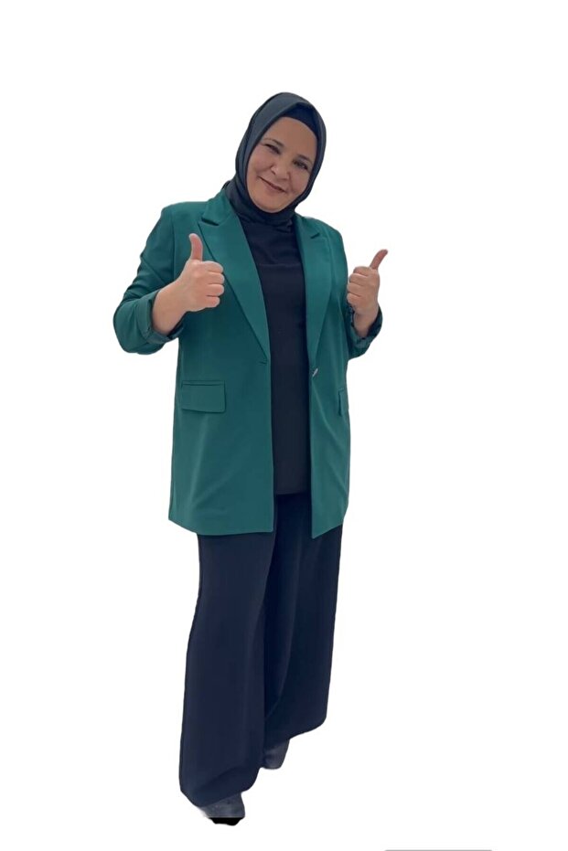 Plus Size Blazer Jacket - 1