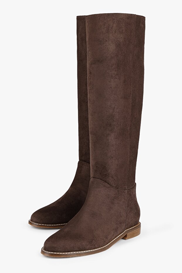 Women's Mori Brown Suede Riding Boots Brown Suede