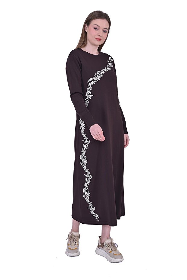 Güldalı Triko Elbise KAHVE-BEJ - 2