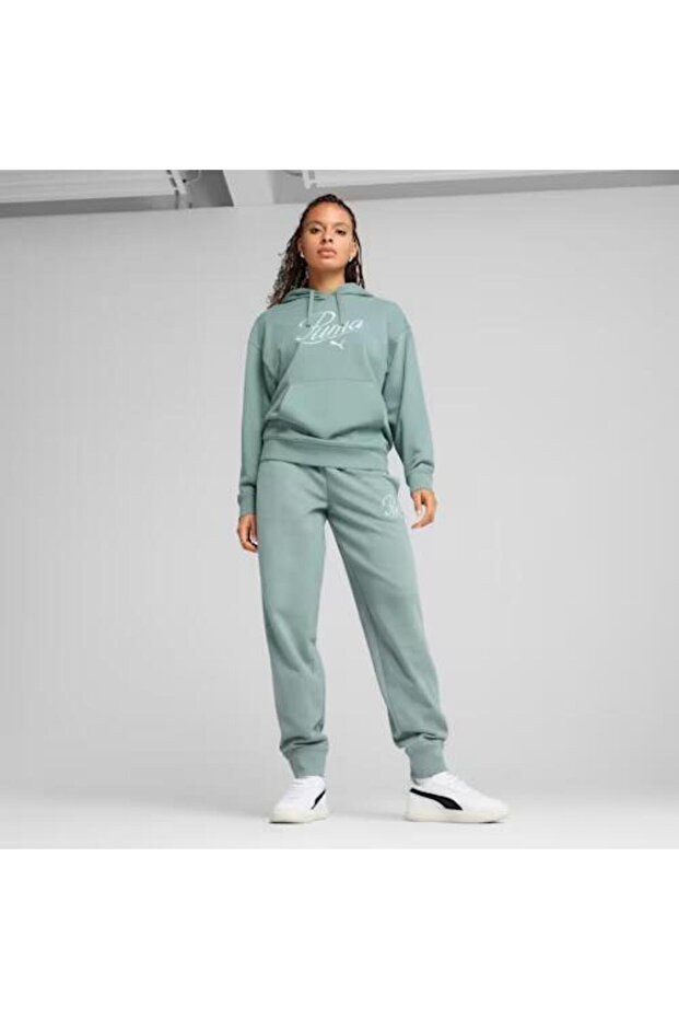 SCRIPT COMFORT HOODİE GREEN MOON KADIN KAPÜŞONLU SWEATSHIRT - 3