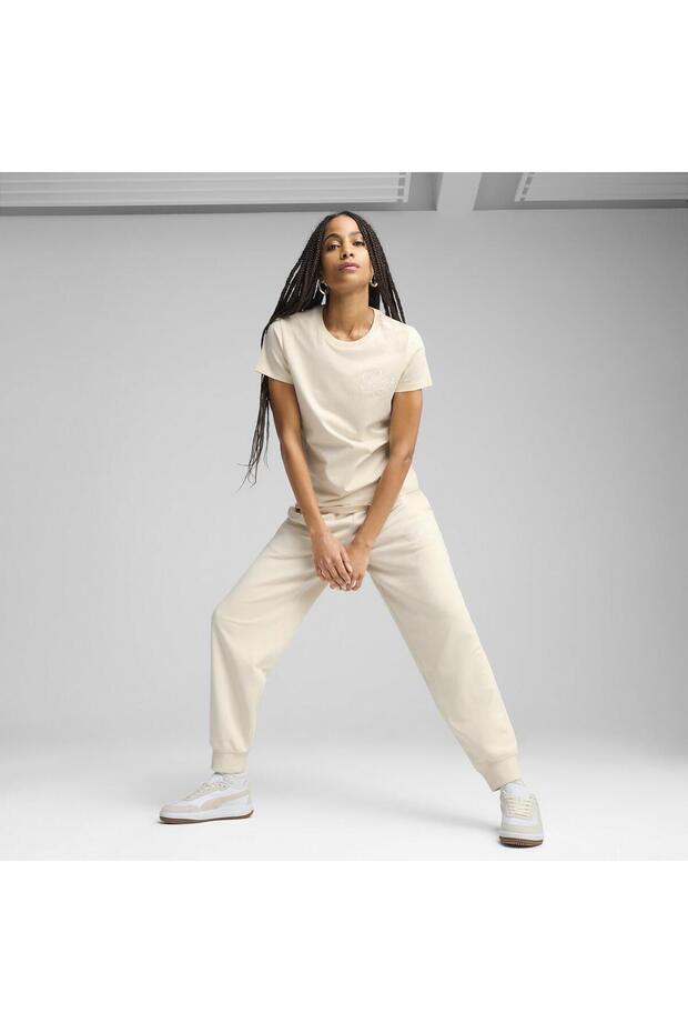 SCRIPT TEE KADIN KISA KOL T-SHIRT - 3