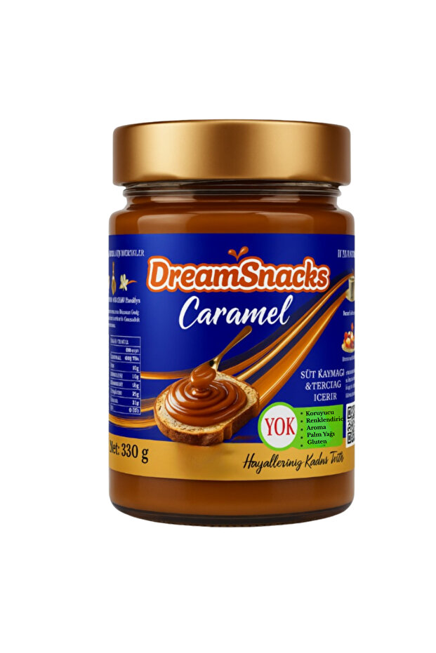 Sürülebilir Karamel, 330 g ,Taze Sütlü,El yapımı ,Katkısız-Kahvaltılık, Kahve,Tatlı,Dondurma İçin - 1