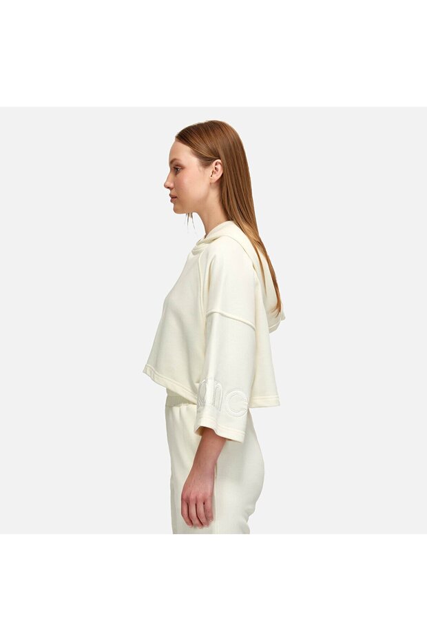 WNH1425 Beyaz Kadın Sweatshirt - 5