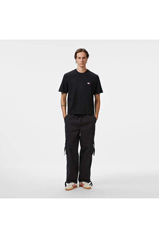 Tommy Jeans 90-es évek Flag férfi fekete póló - 3