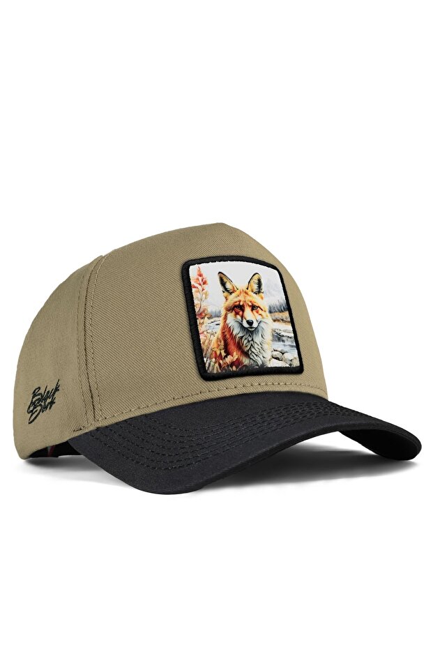 Black-Mink Baseball Cap with Fox Logo
