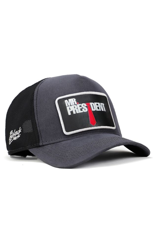 Mr President Logo Anthracite-Black Trucker Hat