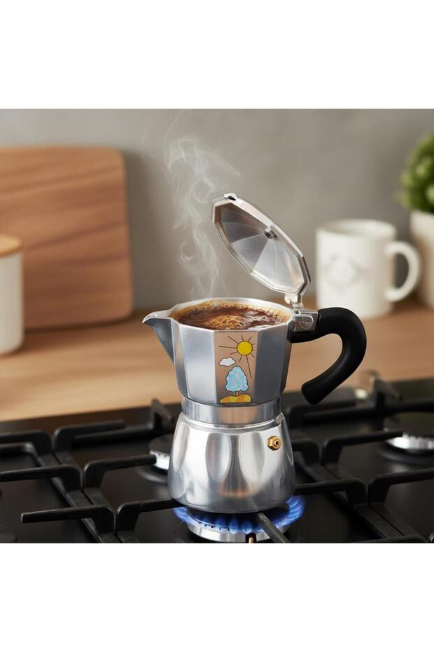 Stainless Steel Espresso Coffee Stovetop Maker Pot 6 Cups, 8 oz - 5