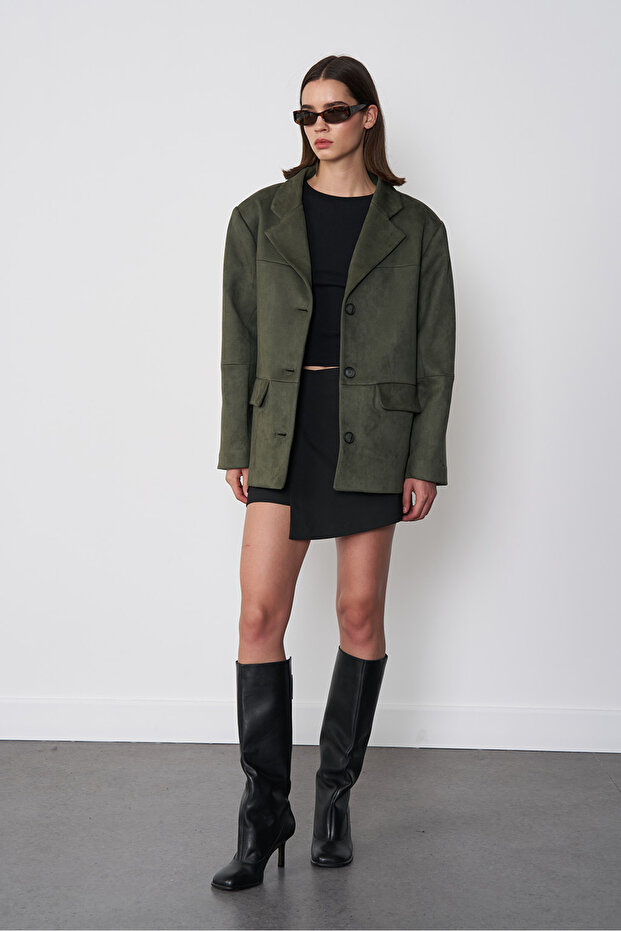 Süet Cepli Ceket - 2