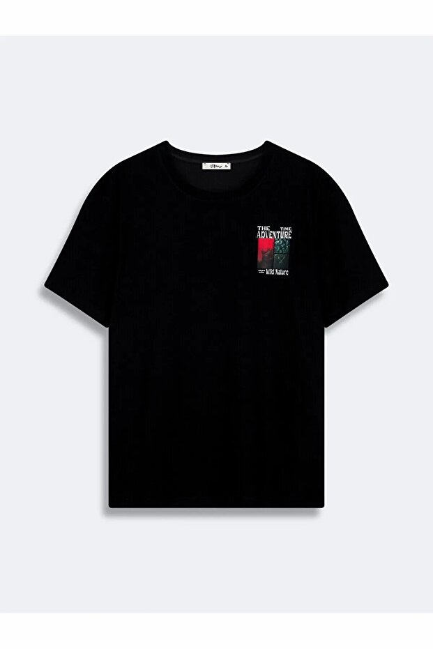 Regular Siyah T-shırt - 1